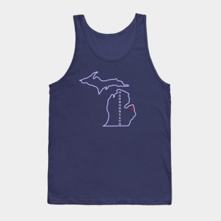 Harbor Beach MI Love (Lavendar) Tank Top